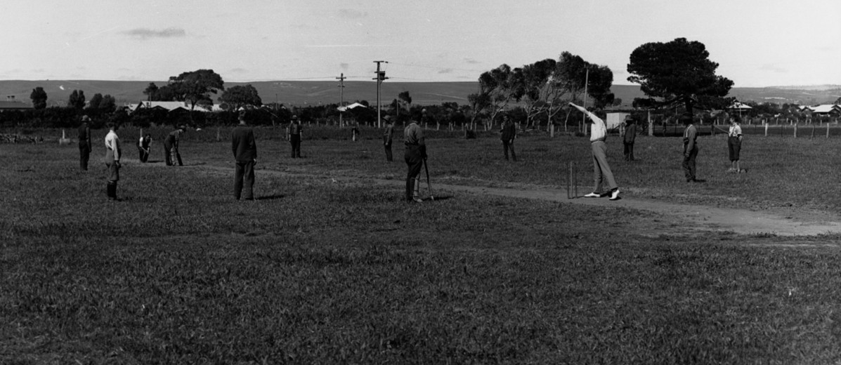 Image: Boys playing cricket