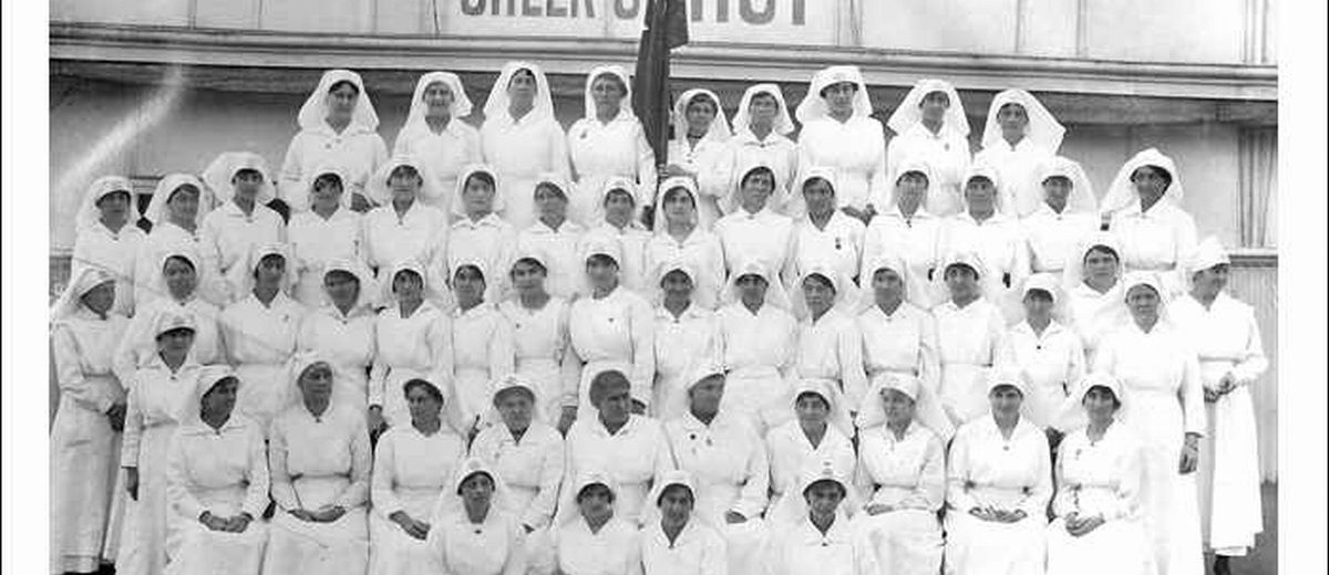 Image: Women in white uniforms