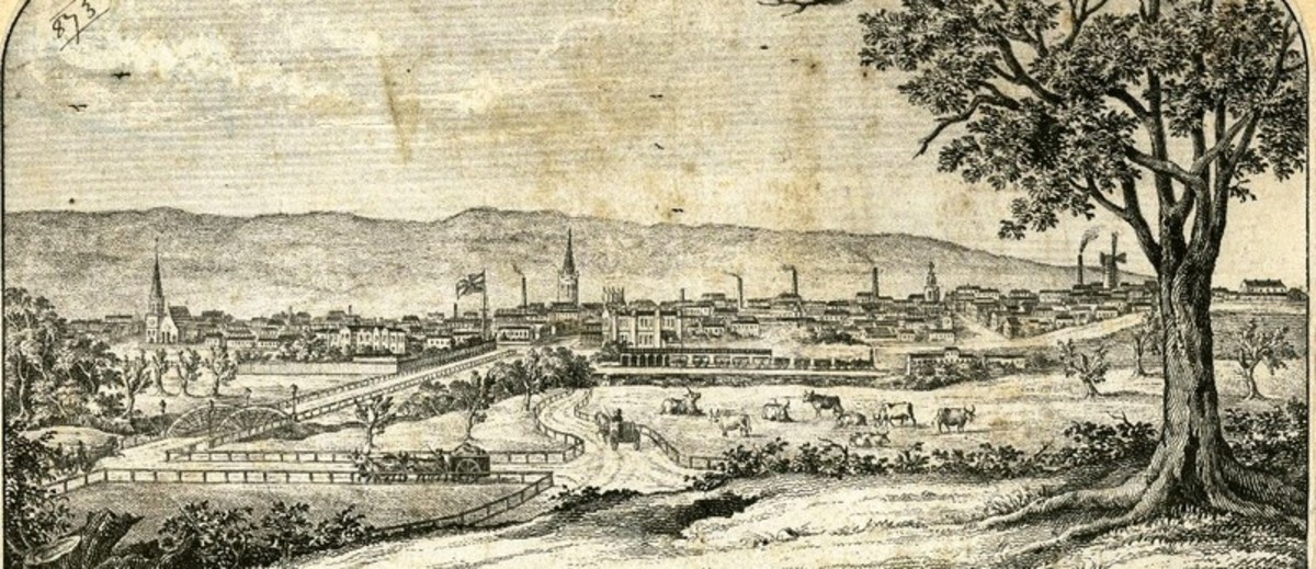 Image: view of Adelaide in 1860