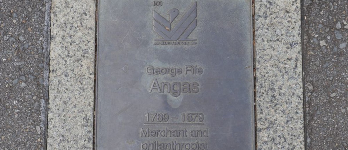 Image: George Fife Angas Plaque 