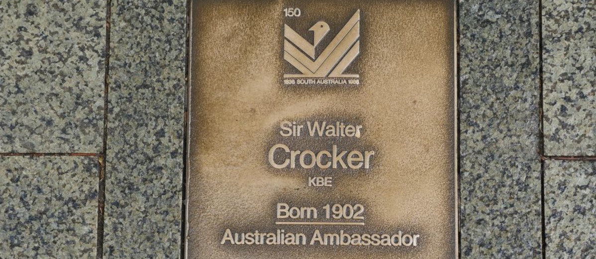 Image: Sir Walter Crocker Plaque
