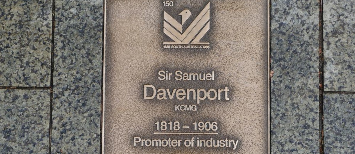 Image: Sir Samuel Davenport Plaque 