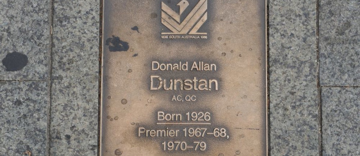 Image: Donald Allan Dunstan Plaque