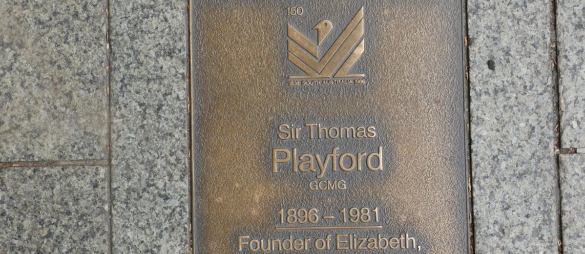 Image: Sir Thomas Playford Plaque 