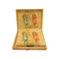 Image: box of sepia toned blocks showing pictures of little girls