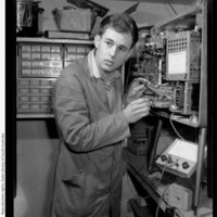 Image: Young man operating machinery
