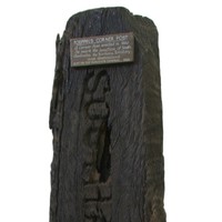 Image: wooden post inscribed 'South Australia'