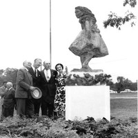 Unveiling Alice statue, 1962