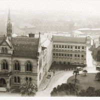 Image: Adelaide University Buildings and surrounds, seen from an elevated position on a misty wintry day