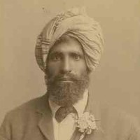 Image: sepia photograph of bearded man wearing a turban