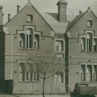 View of building which housed the Advanced School for Girls, c. 1930.