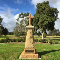 Image: Stone cross on tall stone pillar