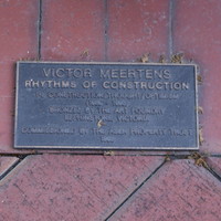 Image: Plaque at foot of Rhythms of Construction.
