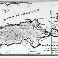 Image: printed map with text in French