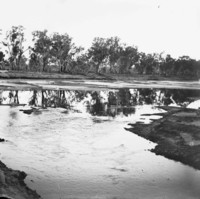 Image: View of river with trees along river bank
