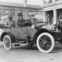 Image: Sir Douglas Mawson in automobile