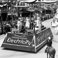 Image: Float showing the advances of electric power