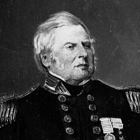 Image: A full-length portrait of a middle-aged man in naval officer's dress uniform