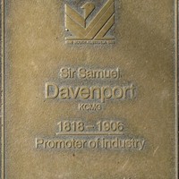 Jubilee 150 walkway plaque of Sir Samuel Davenport
