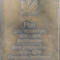 Jubilee 150 walkway plaque of Julia and George Farr