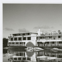 Image: Large paddle steamer on water 