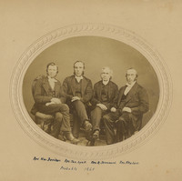 Image: Group portrait of four Uniting Presbyterian ministers. They are seated on chairs.