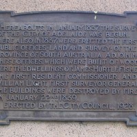 Plaque detail on Colonel Light's Survey Marker Monument