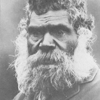 Image: Black and white photograph of an Aboriginal man