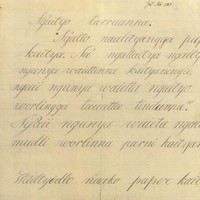 Letter in Kaurna by Wailtyi, 1843