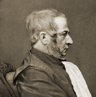 Image: Man sitting in profile. 