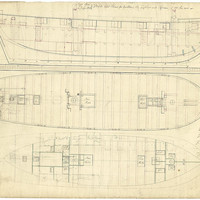 Image: Lines drawing of Royal Navy vessel