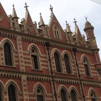 Image: Ornate facade of a Gothic Revival-style building