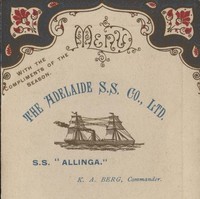 Image: Christmas card front showing steamship
