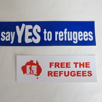 Image: two bumper stickers 