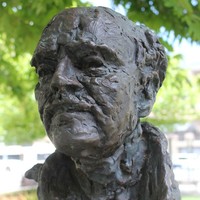 Image: bronze sculpture of man’s head