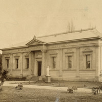Image: Sepia photograph of Greek Revival style building