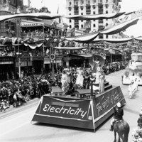 Image: Float showing the advances of electric power