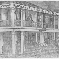 Image: drawing of the Exchange Hotel