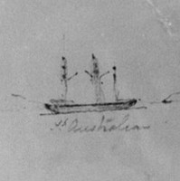 Image: Pencil sketch of ship