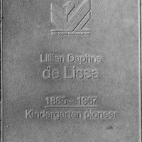 Jubilee 150 walkway plaque of Lillian Daphne de Lissa