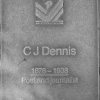 Jubilee 150 walkway plaque of C.J. Dennis
