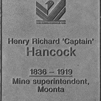 Jubilee 150 walkway plaque of 'Captain' Henry Richard Hancock