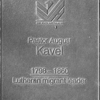 Jubilee 150 walkway plaque of August Kavel