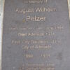 August Wilhelm Pelzer plaque on North Terrace