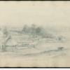 Image: Sketch of a toll house and winding country road