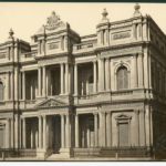 Image: ornate facade of a bank building