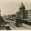 Image: street with domed shopping arcade