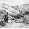 Image: Sketch of toll house and road