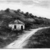 Image: Oil painting of a small toll house