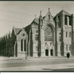 Image: Streetscape with prominent Gothic Revival Cathedral